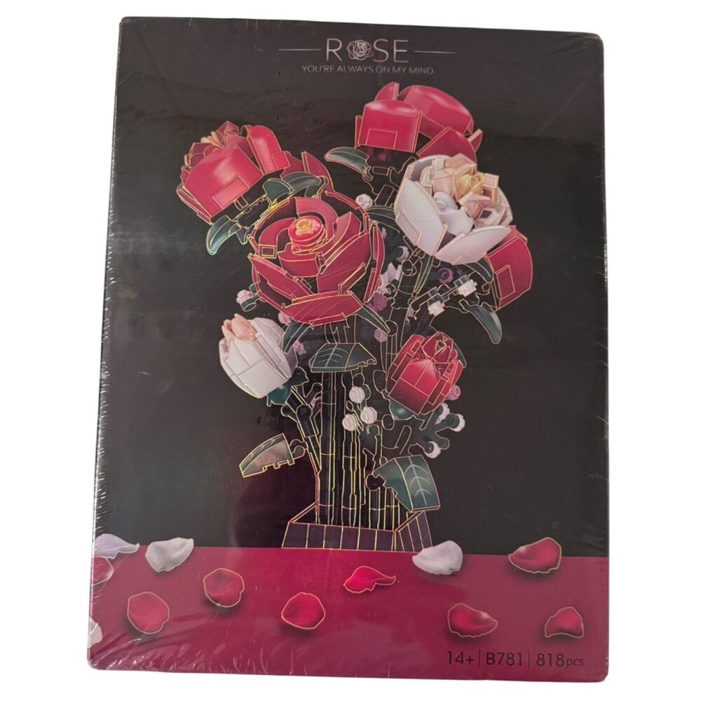 EDUCIRO Flowers Bouquet Building Decoration Set (818 PCS) Christmas Mother's Day - Picture 8 of 9